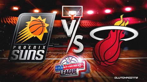 Suns vs. Heat prediction and odds for NBA Summer League .